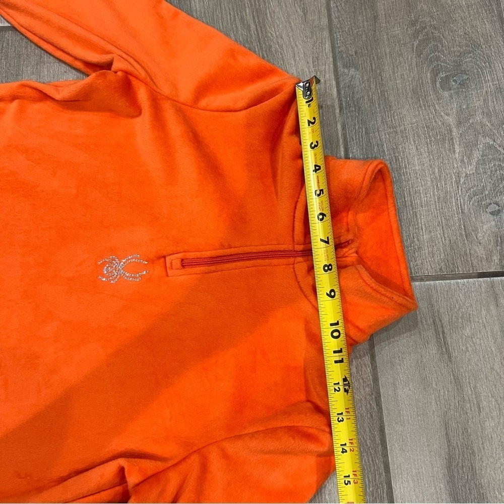 Spyder Orange Shimmer Quarter Zip T Neck Top Ski Winter Snow Layer Women’s M - Picture 6 of 9